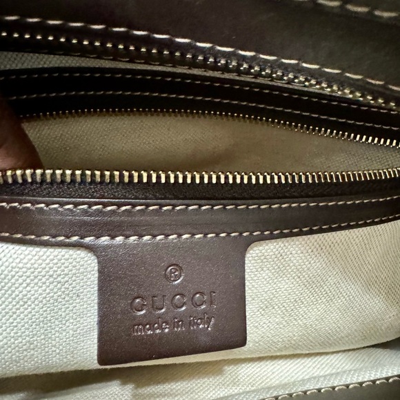 Gucci GG Canvas Web Sherry Line Tote Bag - Picture 6 of 10